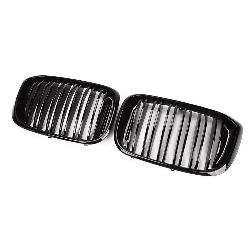 BMW X3 X4 G01 G02 & X3M X4M F97 F98 Gloss Black Front Grills (2017-2020)