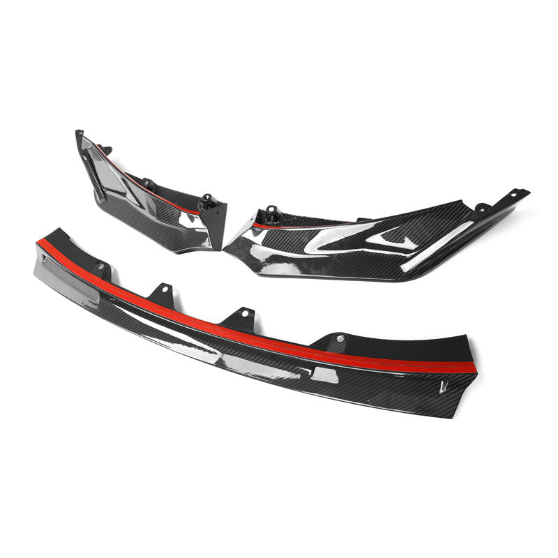 BMW M3 G80 G81 / M4 G82 G83 Pre-Preg Dry Carbon Fibre V Style Front Lip Splitter By OPTIC (2021+)