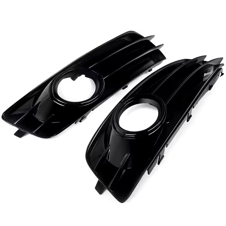 Audi A3 8P S-Line Gloss Black Fog Light Grills (2008-2012)