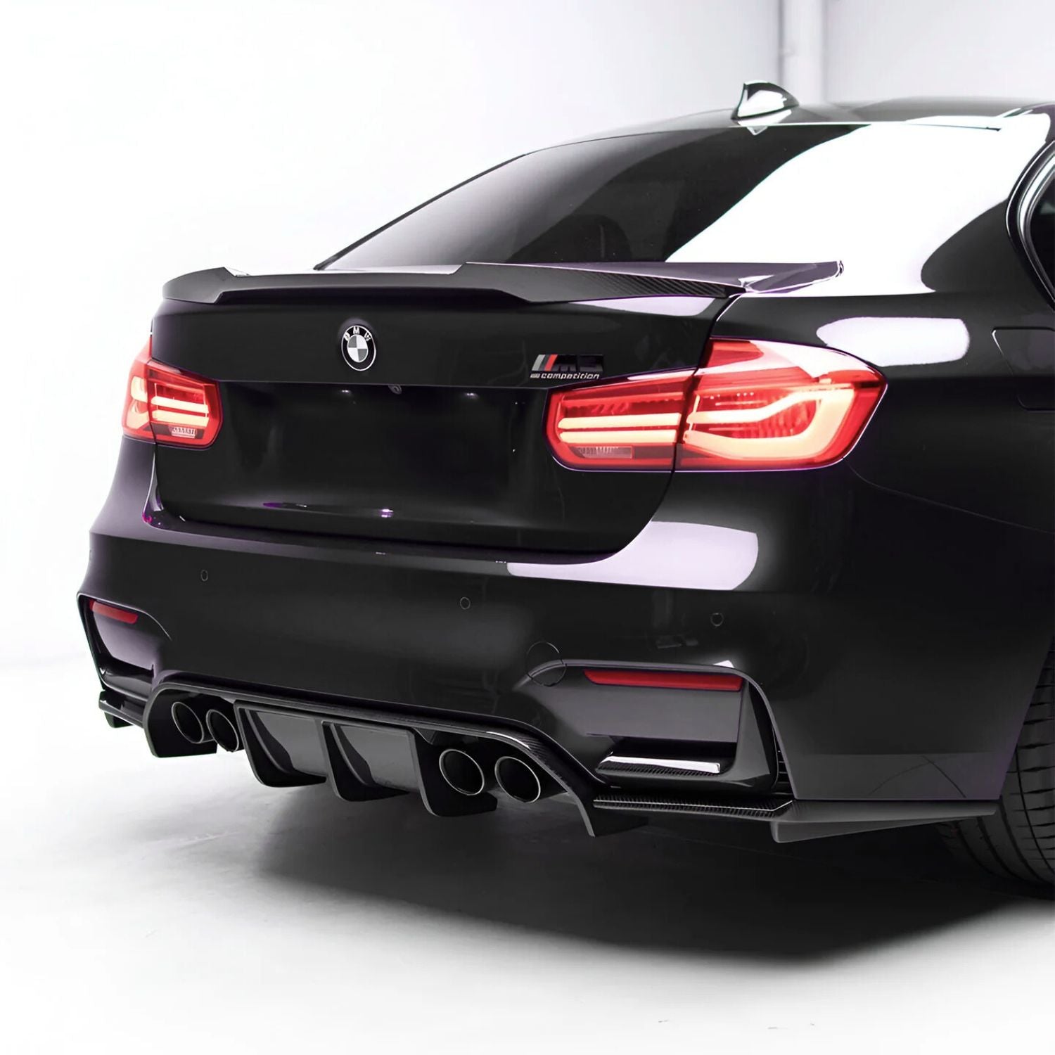 BMW M3 F80 / M4 F82 F83 3 Piece Pre-Preg Dry Carbon Fibre Gt Style Rear Diffuser By OPTIC (2014-2019)