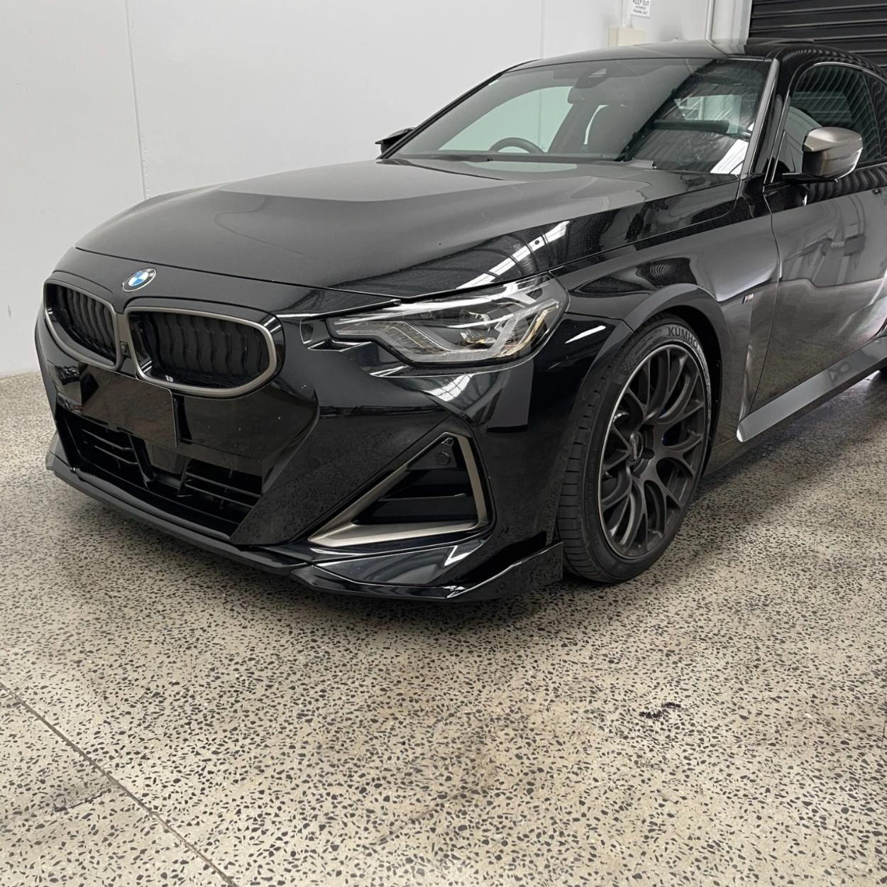 BMW 2 Series G42 MP Style Gloss Black Front Lip Splitter (2021+)