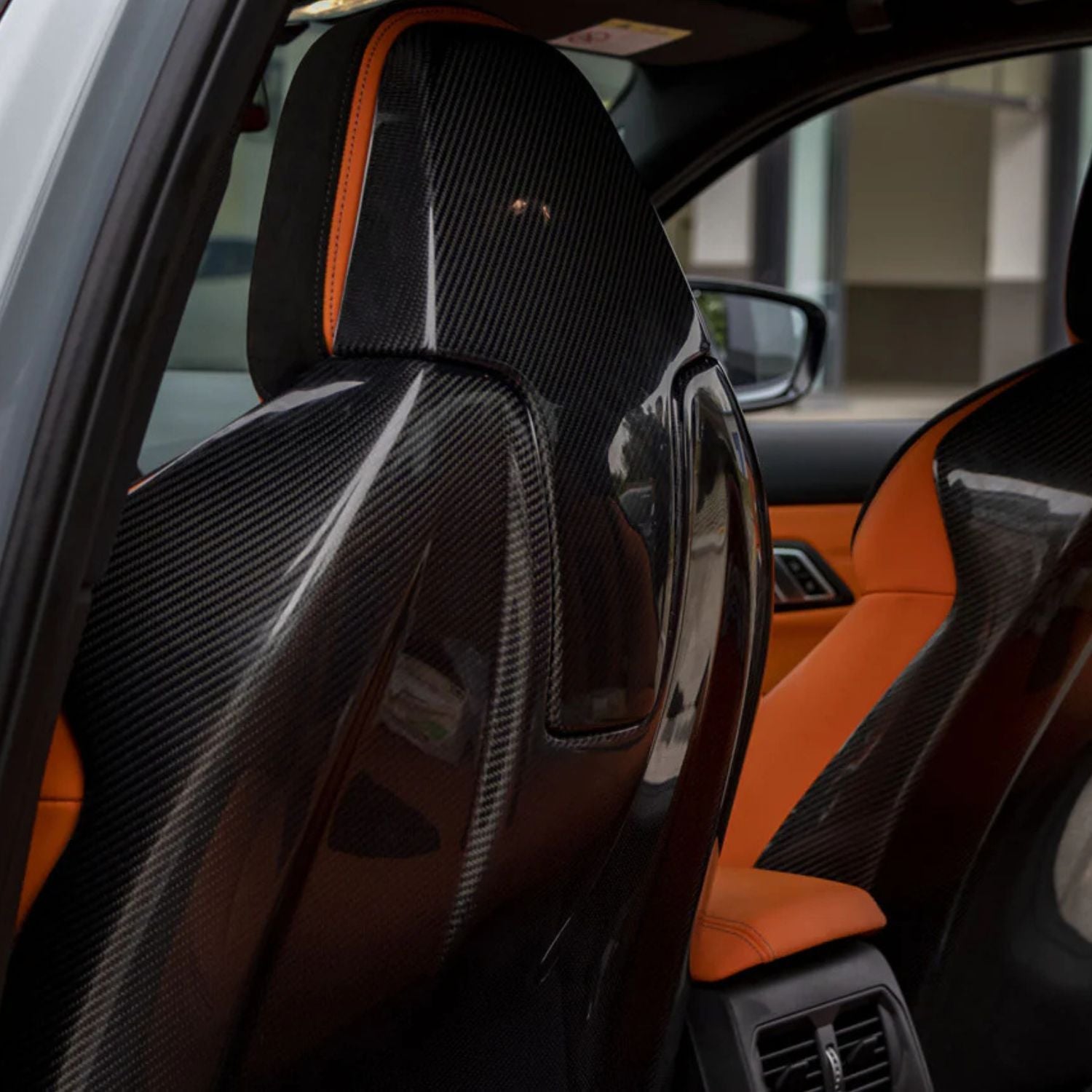 BMW M3 G80 G81 / M4 G82 G83 Pre-Preg Dry Carbon Fibre Rear Seat Back Cover (2021+)