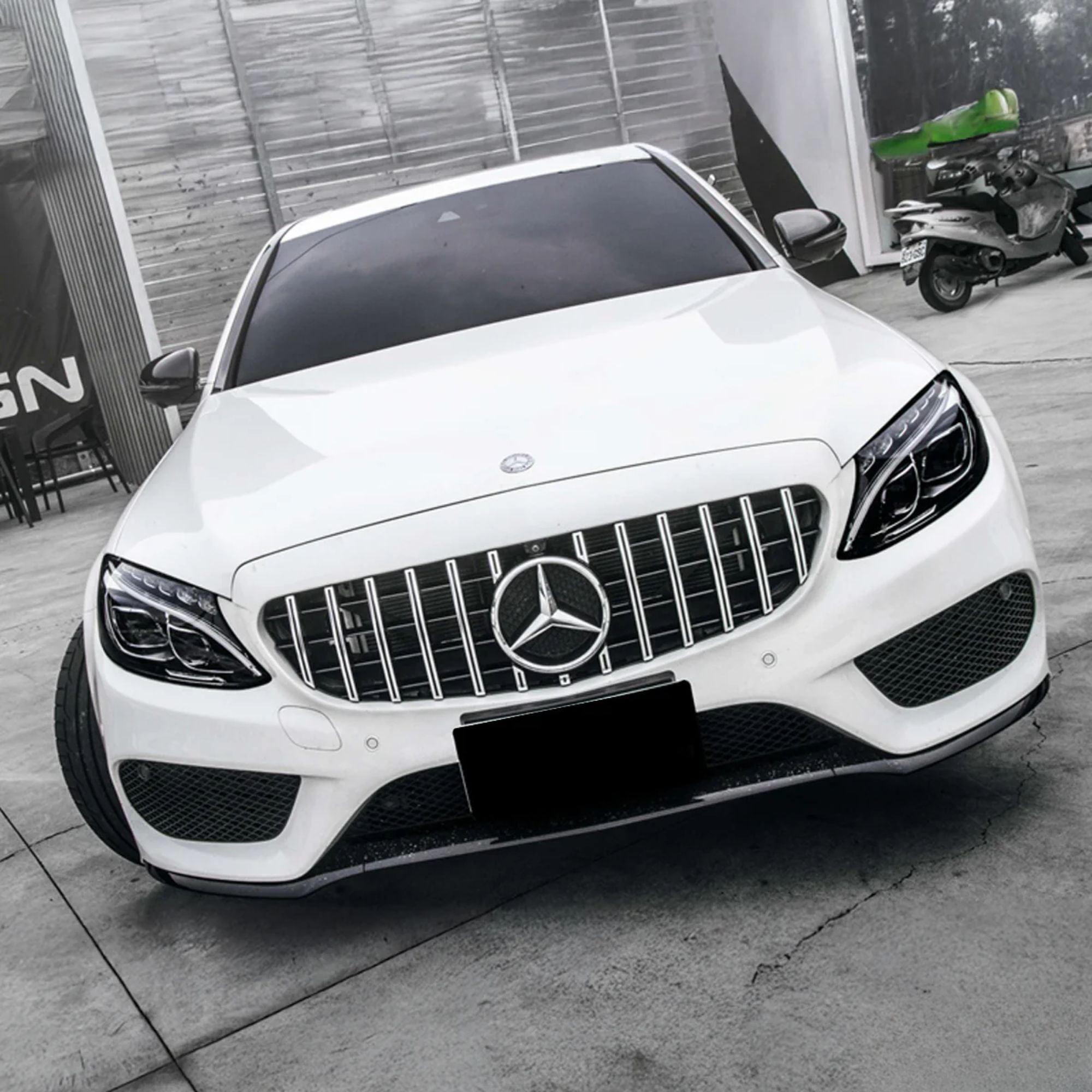 Mercedes C-Class W205/C205 Gloss Black Panamericana GT Style Grill (2014-2018)