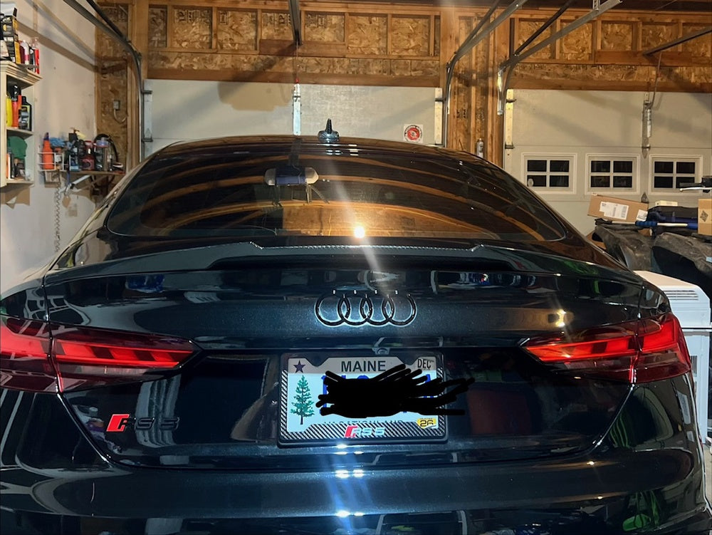 Audi A5 S5 RS5 B9 Sportback Pre-Preg Dry Carbon Fibre M Style Rear Spoiler By OPTIC (2017-2024)