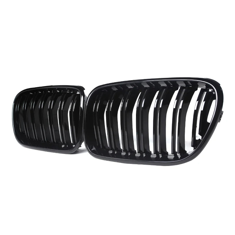 BMW X3 X4 F25 F26 Gloss Black Double Slat Front Grills (2010-2013)