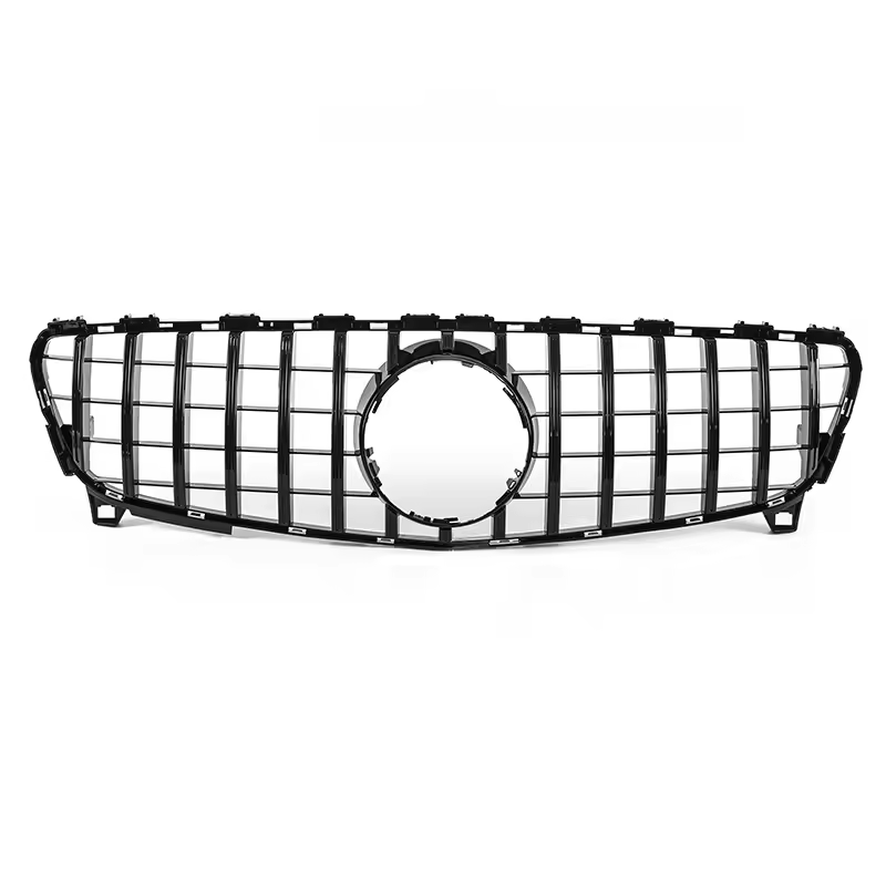 Mercedes A-Class W176 Facelift Gloss Black Panamericana GT Style Grill (2016-2018)