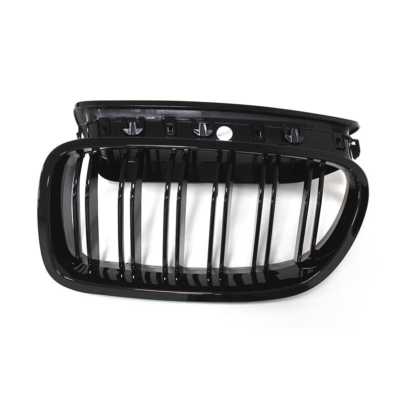BMW 5 Series / M5 F10/F11 Gloss Black Double Slat Front Grills (2010-2017)