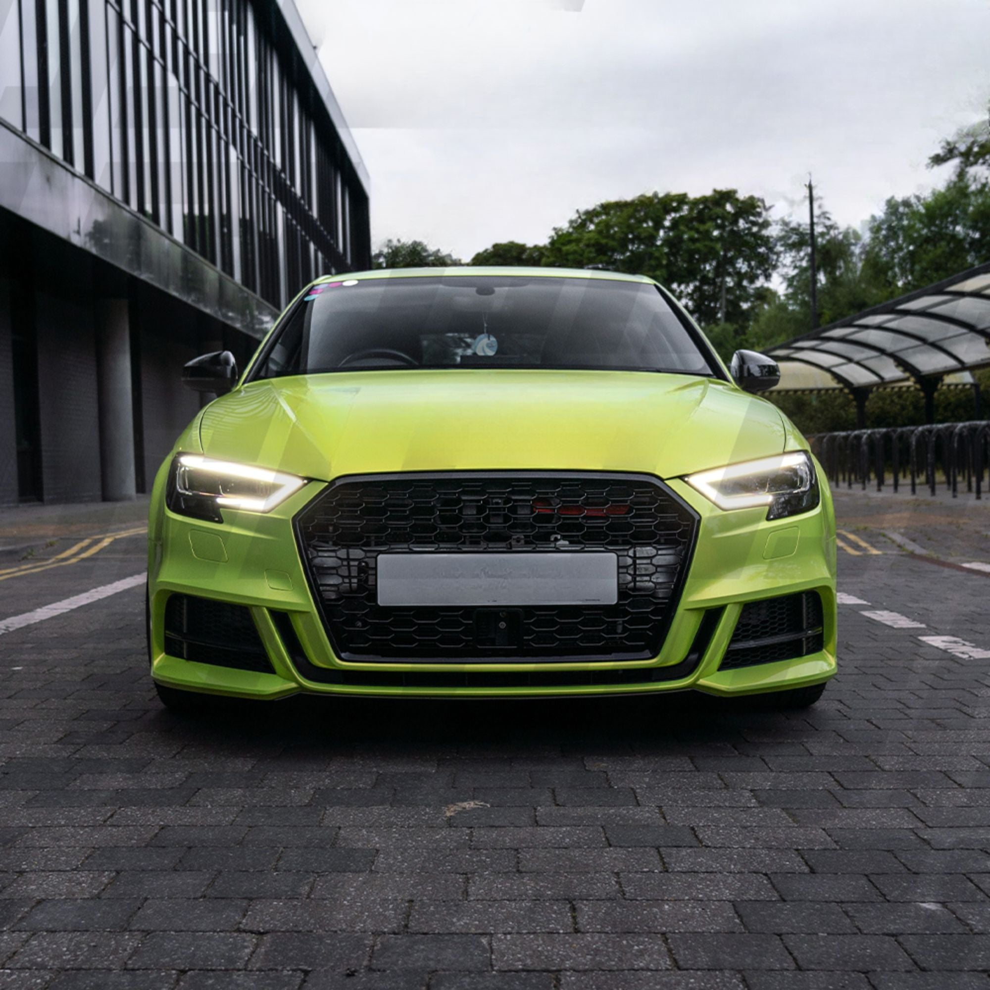 Audi A3/S3 8V RS3 Style Gloss Black Honeycomb Grill (2016-2020)